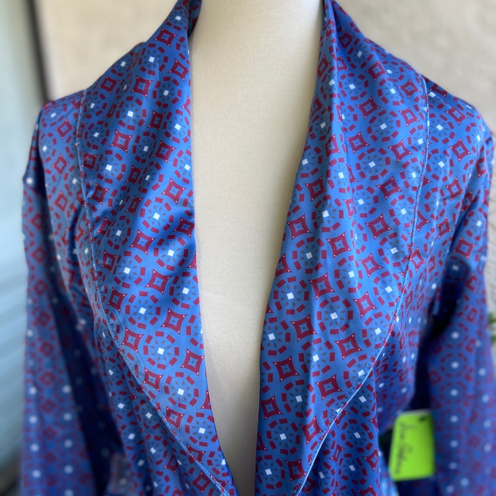 Sam Edelman Blue and Red Patterned Robe - Picture 4 of 7
